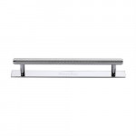 M Marcus Heritage Brass Knurled Design Cabinet Pull with Plate 160mm Centre to Centre